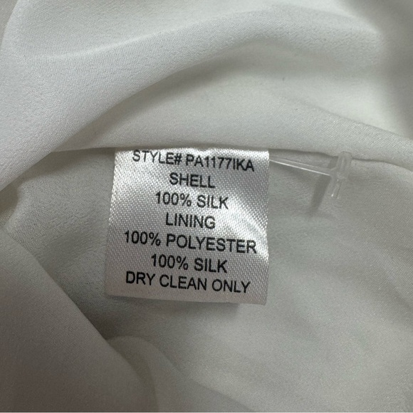 Parker Finn Beaded Silk Slip Dress Cocktail Party Wedding Guest Blue White Small - Picture 10 of 11